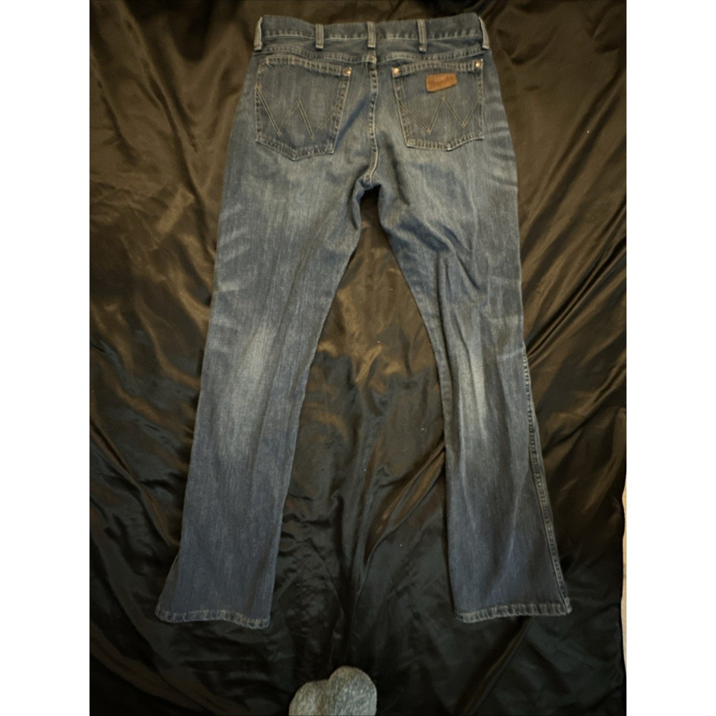 Wrangler Retro Slim Boot 33x36 Medium Wash Blue Denim Jeans 100% Cotton 1C12