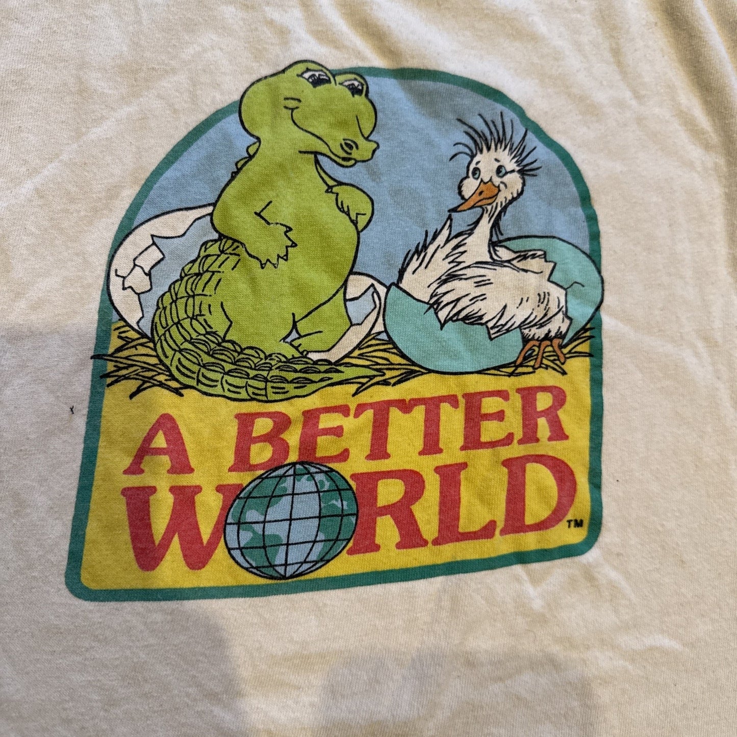 A Better World Vtg outh T Shirt Measurements In Description White B1