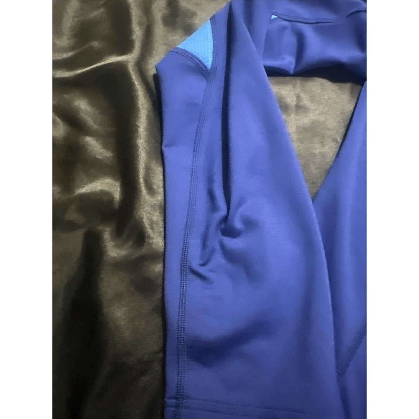 The North Face Pullover Quarter Zip Jacket Mens XL Blue Yellow Vapor Wick 1D06