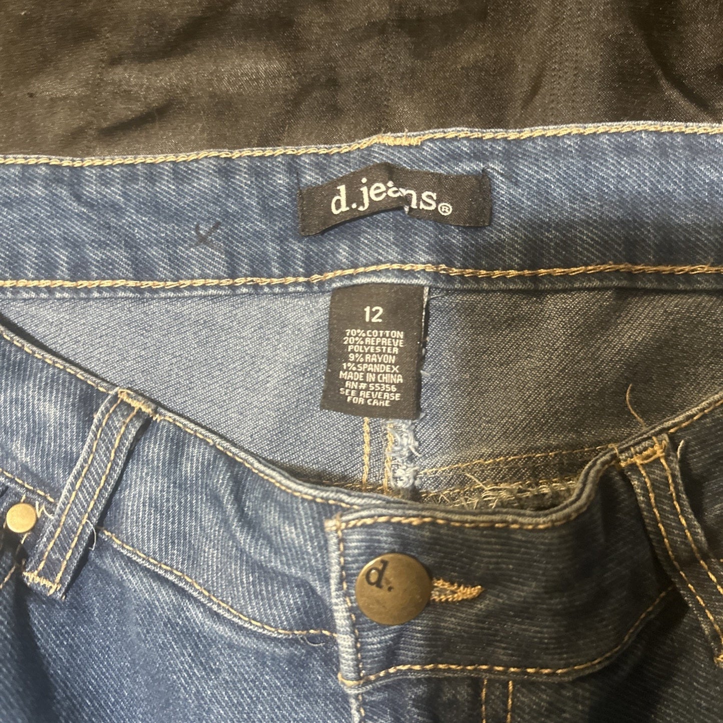 D.Jeans Women’s Blue Jeans Size 12 Yeah No Heart Patch 32x28 Cotton Blend China