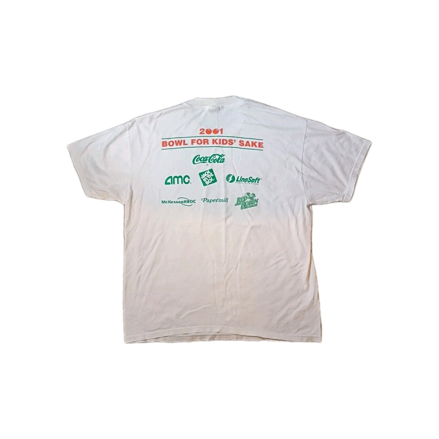 2001 Bowl For Kids Sake Adult Lrg Vtg Hanes T Shirt B2
