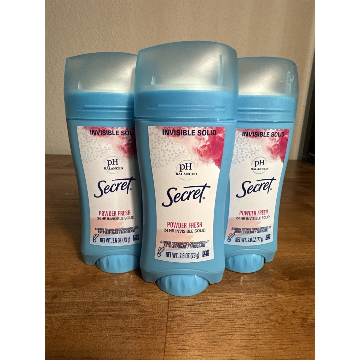 3-Pack Secret PH Balanced Powder Fresh Anti-Perspirint Invisible 2.6oz each AA
