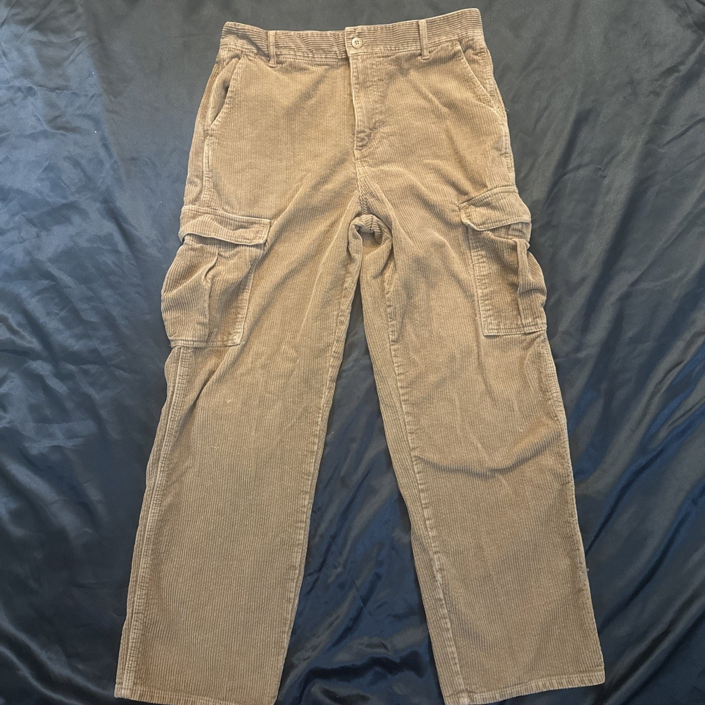 RSQ Corduroy Cargo Pants Mens 32x32 Brown Loose 100% Cotton 1B04