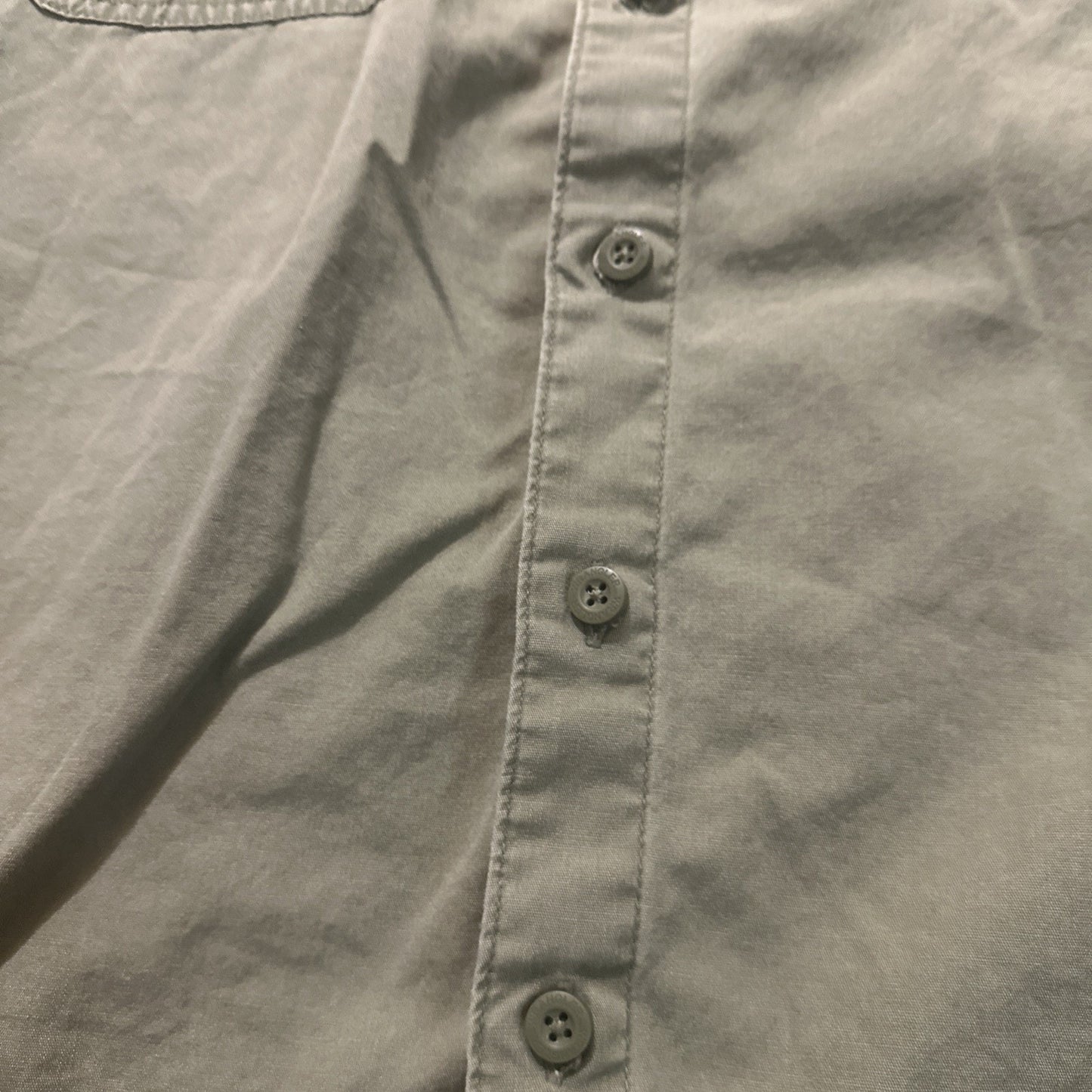 Wrangler Casual Button Down Long Sleeve Shirt 25" PTP Mens L Green Cotton 1A07