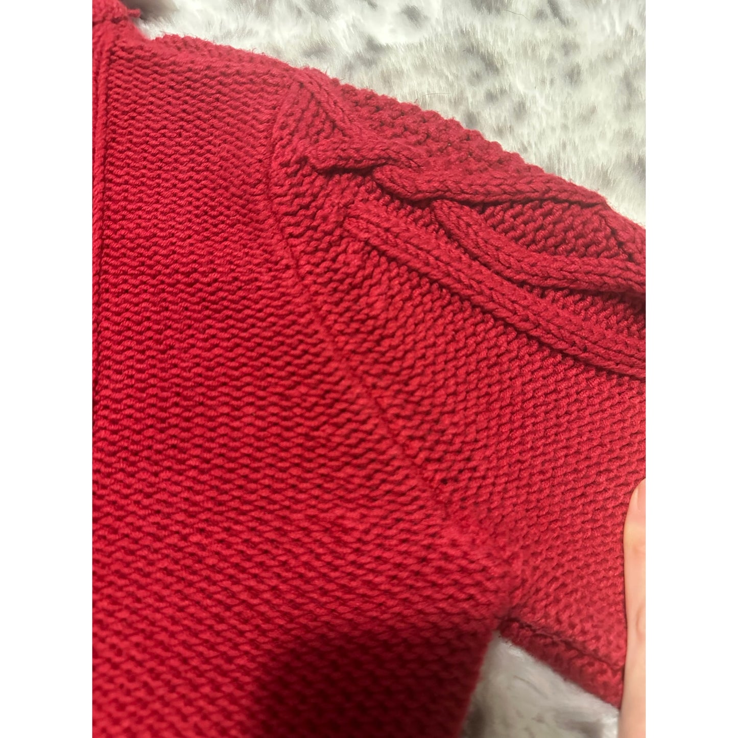 Eddie Bauer Red Turtle Neck Sweater Cotton Blend Size S Women | 2C12