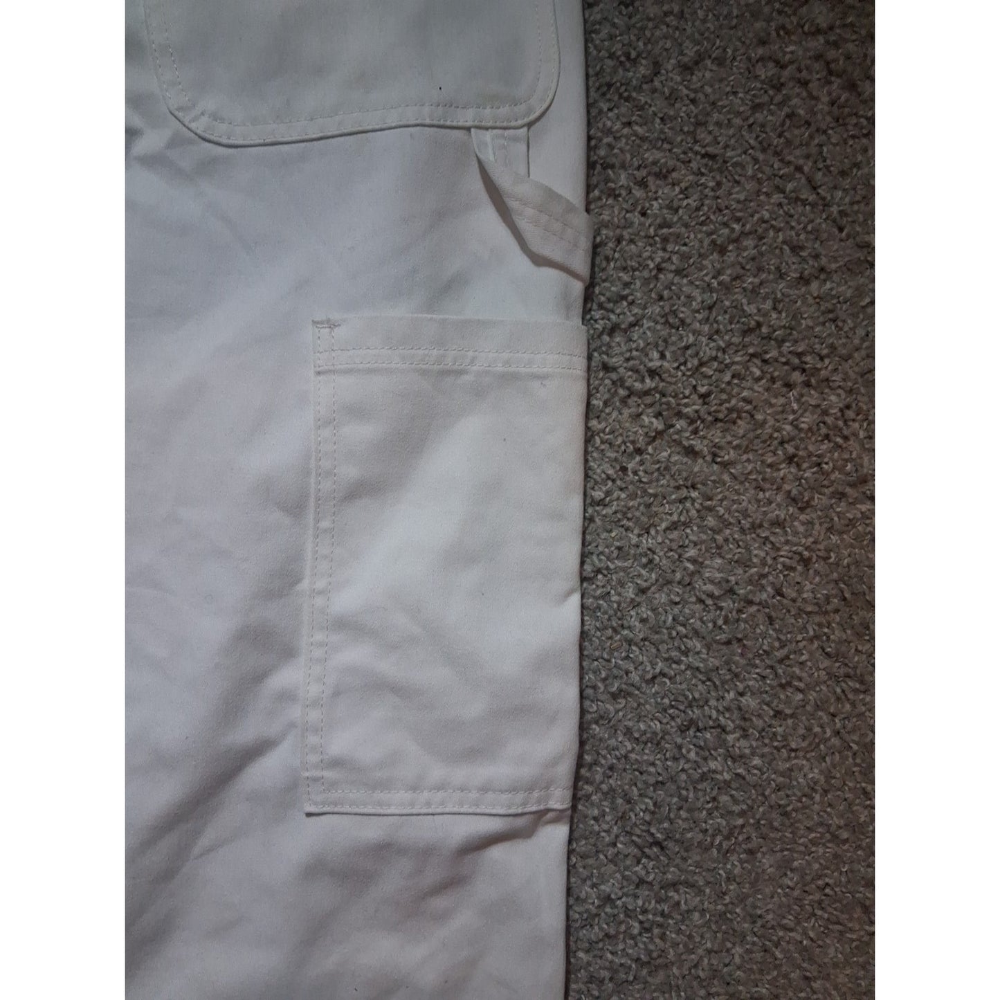 Wrangler Workwear Painters Pants White Relaxed Fit Men's Size 32x30 A3