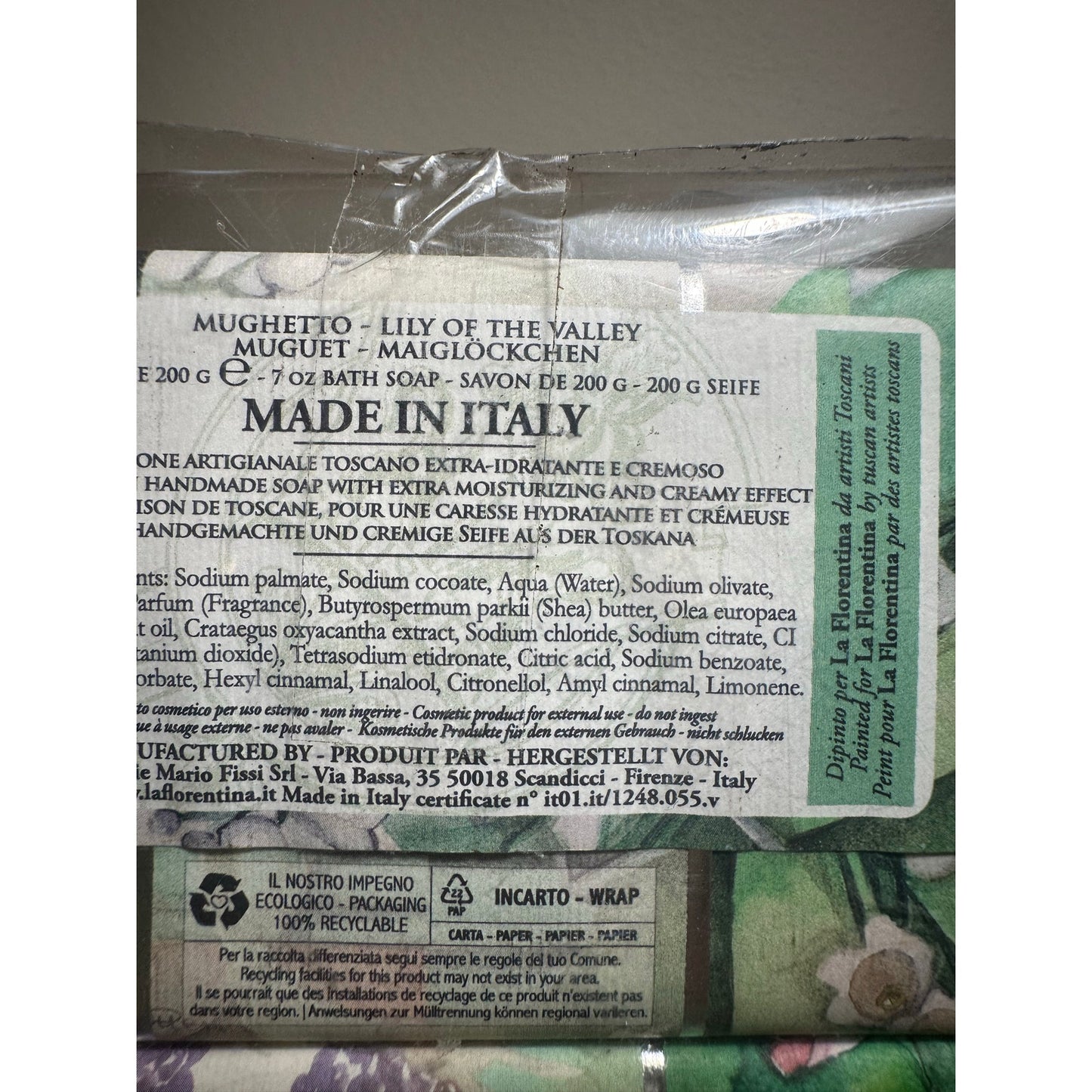 La Florentina Italian Soap Wild Rose & Lily of the Valley 2-Pack 7oz Bars | E8