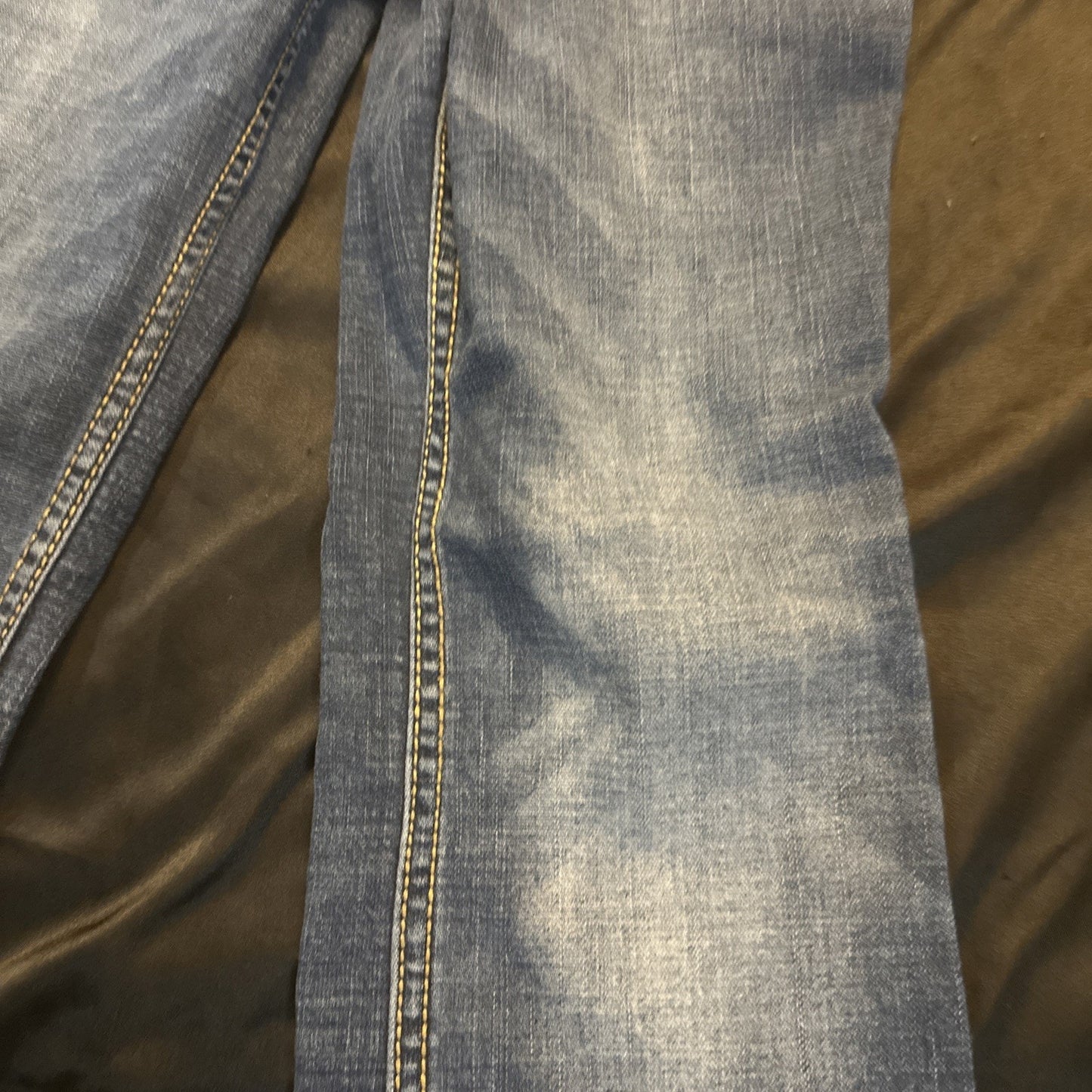 Vtg Wrangler Bootcut Blue Denim Jeans 32" Inseam Women's Size 1/2 1B12