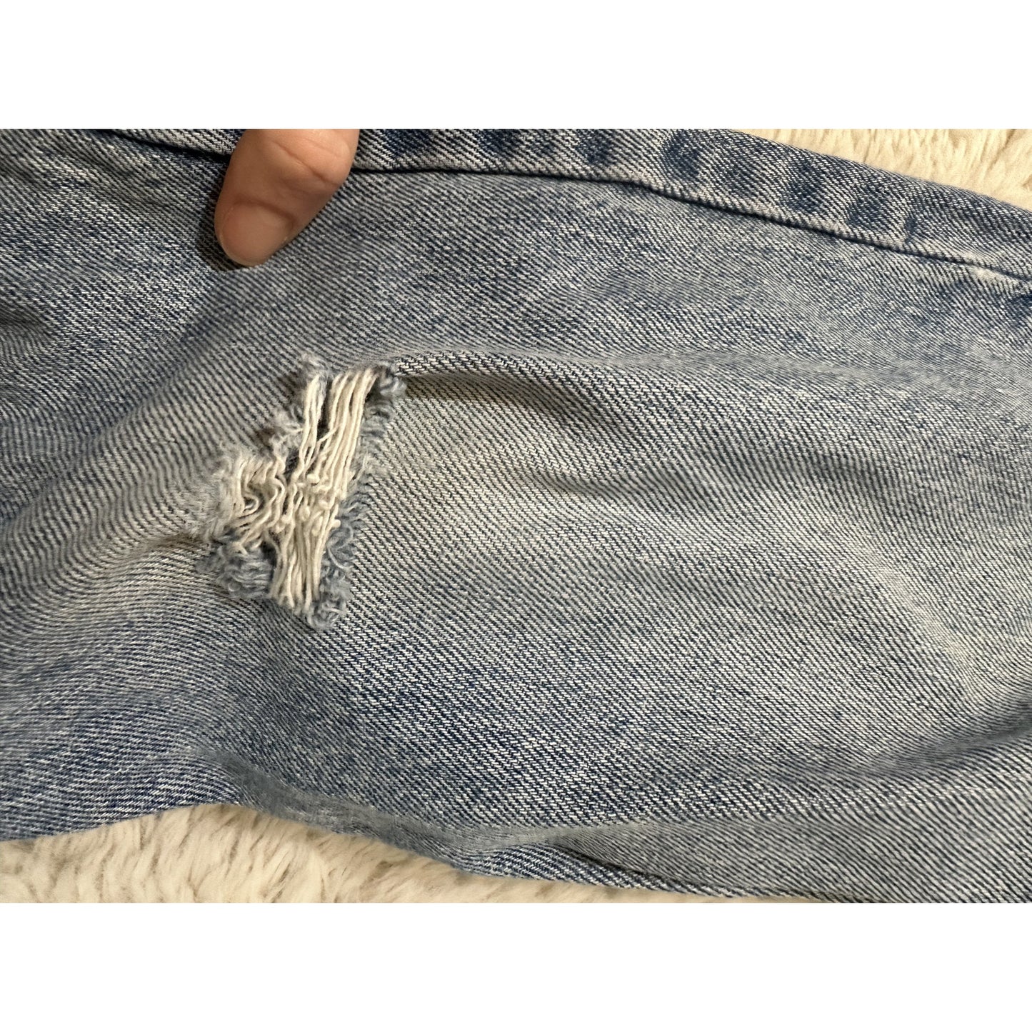 Eddie Bauer Vtg Blue Denim Mom Jeans Size 6 Tall 27x32 Light Wash High Waist