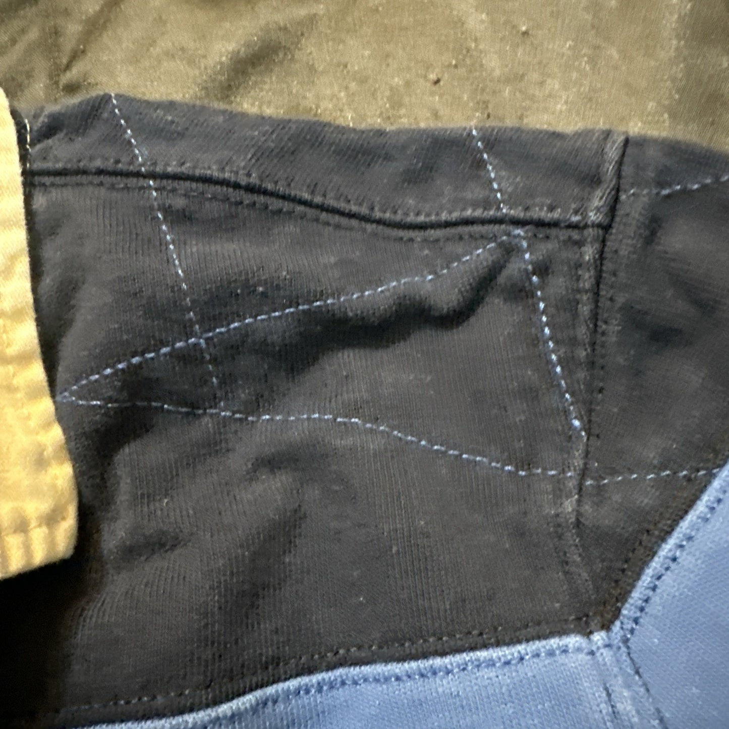 Eddie Bauer Wide Strip Long Sleeve Polo Tee Mens Small Polo Blue Cotton 1A27