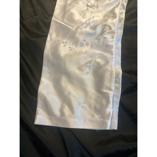 Vtg JCPenny Night Pants Women's Size 8-10 USA Made White Silky Nightwear 1C09