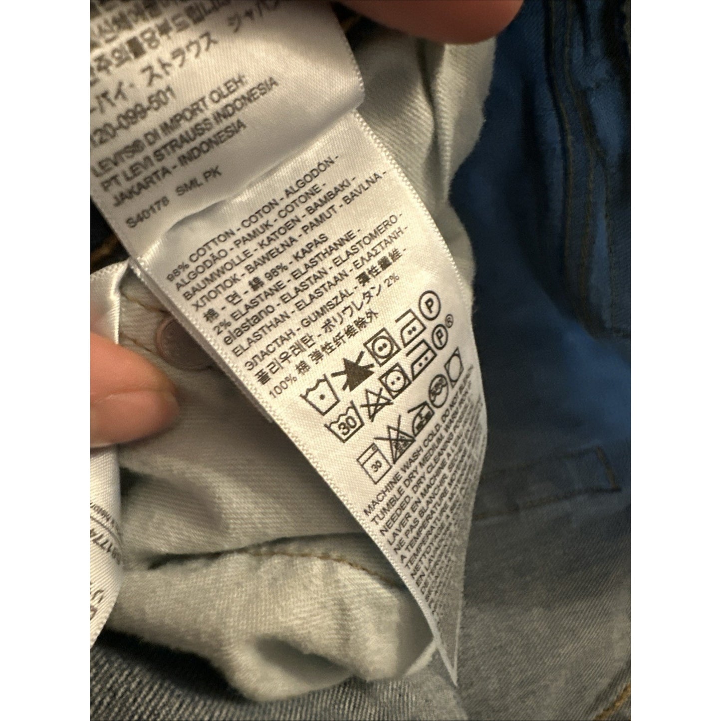 Levi's 502 Blue Denim Jeans Paint Workwear Mens 36x32 1C01