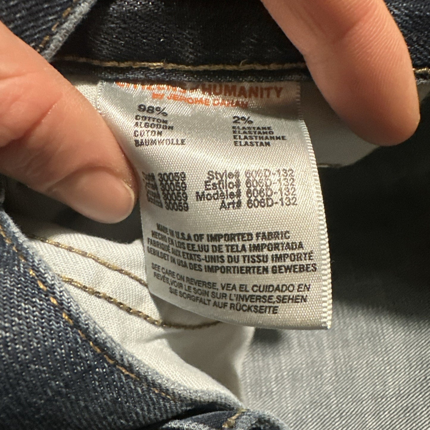 Citizens of Humanity Blue Denim Jeans Evans 34x29 Men’s Straight Leg 30059 USA