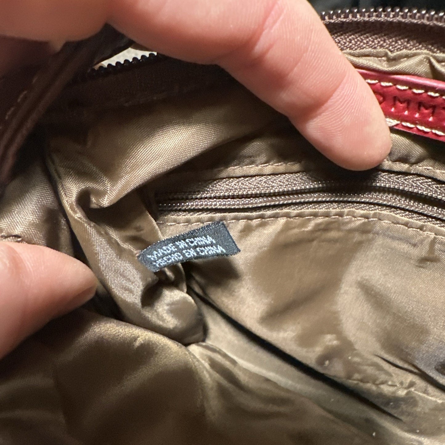 Tommy Hilfiger Women’s Purse Handbag Small Y2K Brown 8”x3” Leather Strap