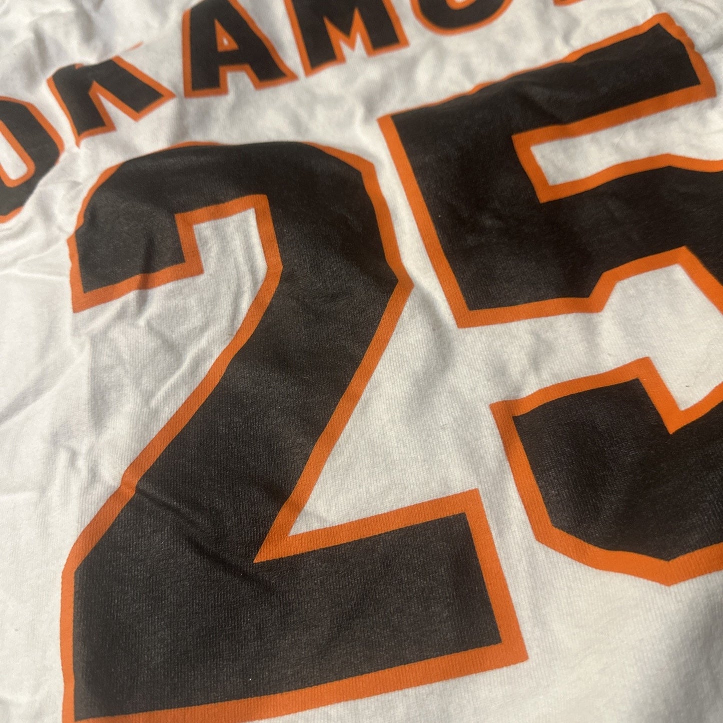 Giants White T Shirt Men’s Size L Okamoto 25 100% Cotton India