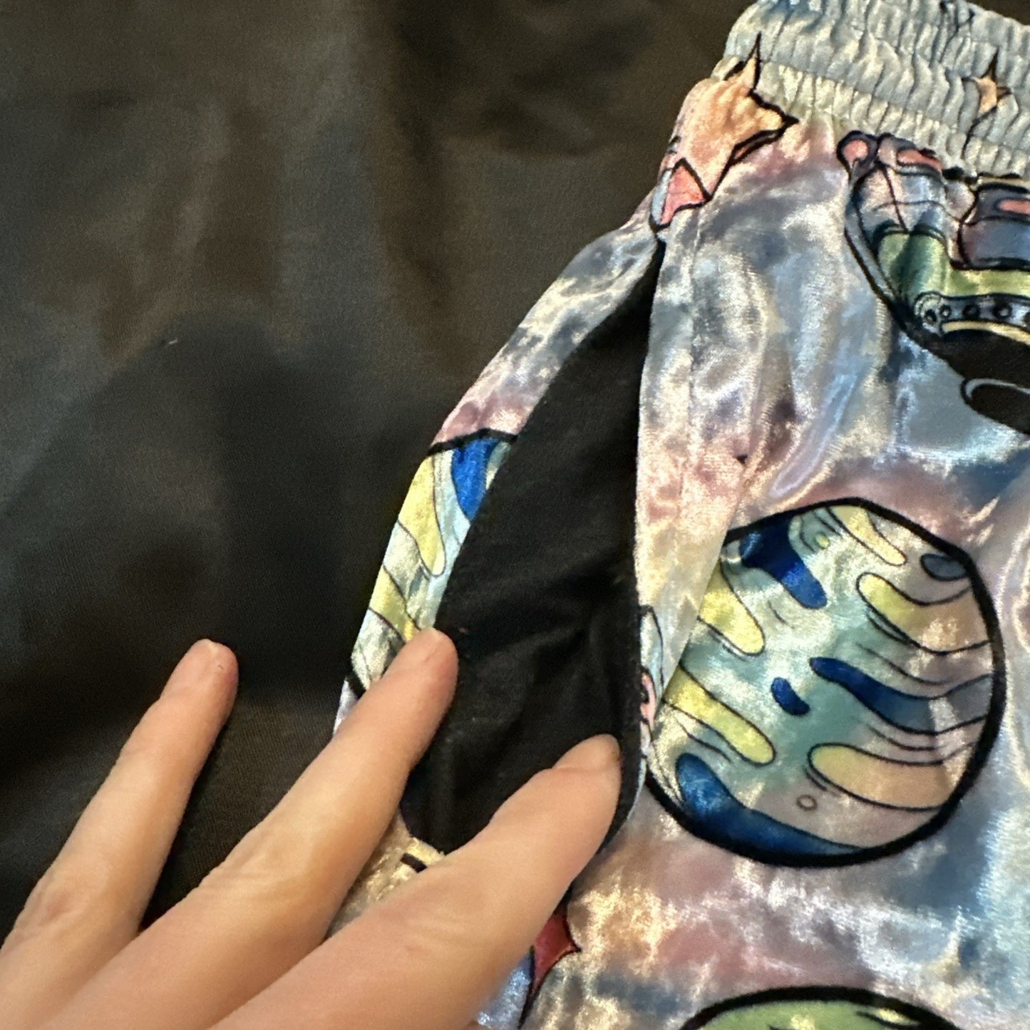 RETIRED Electro Threads Alien Elastic Shorts Mens 32 Quality USA Velour 1B08