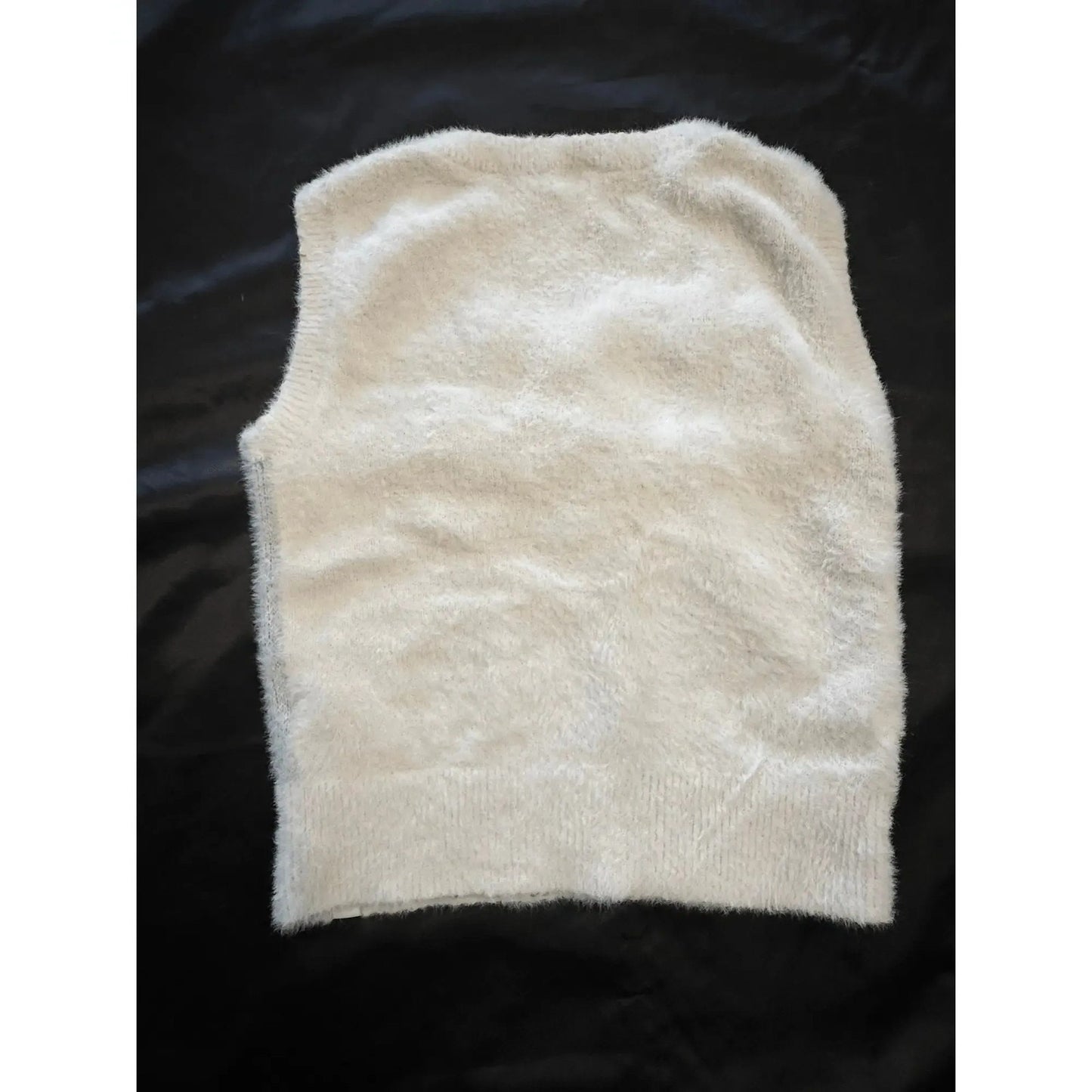 Abercrombie Kids Youth Argyle Sweater Vest Size 11/12 Gray Blue Fuzzy Knit