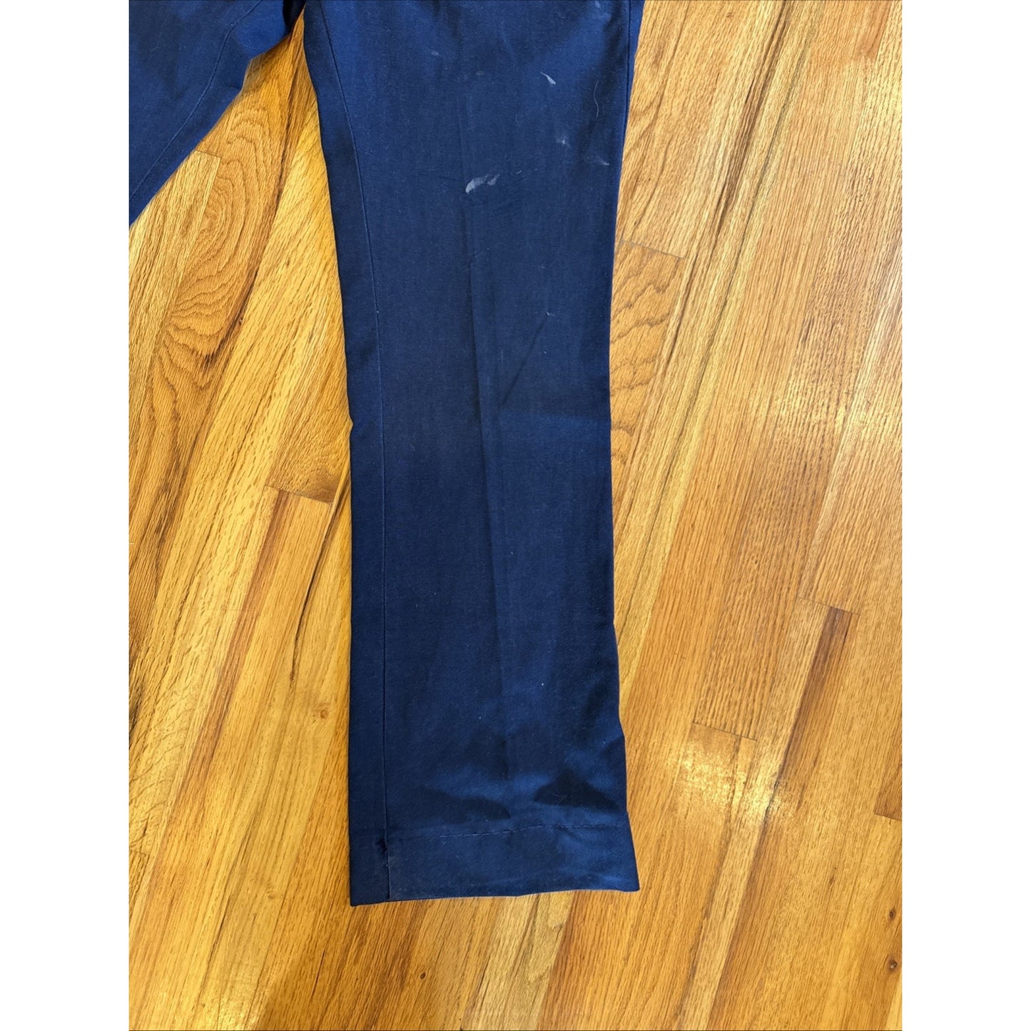 Workwear Work Pants Size 34x32 Mens Navy Blue Paint Marks E3