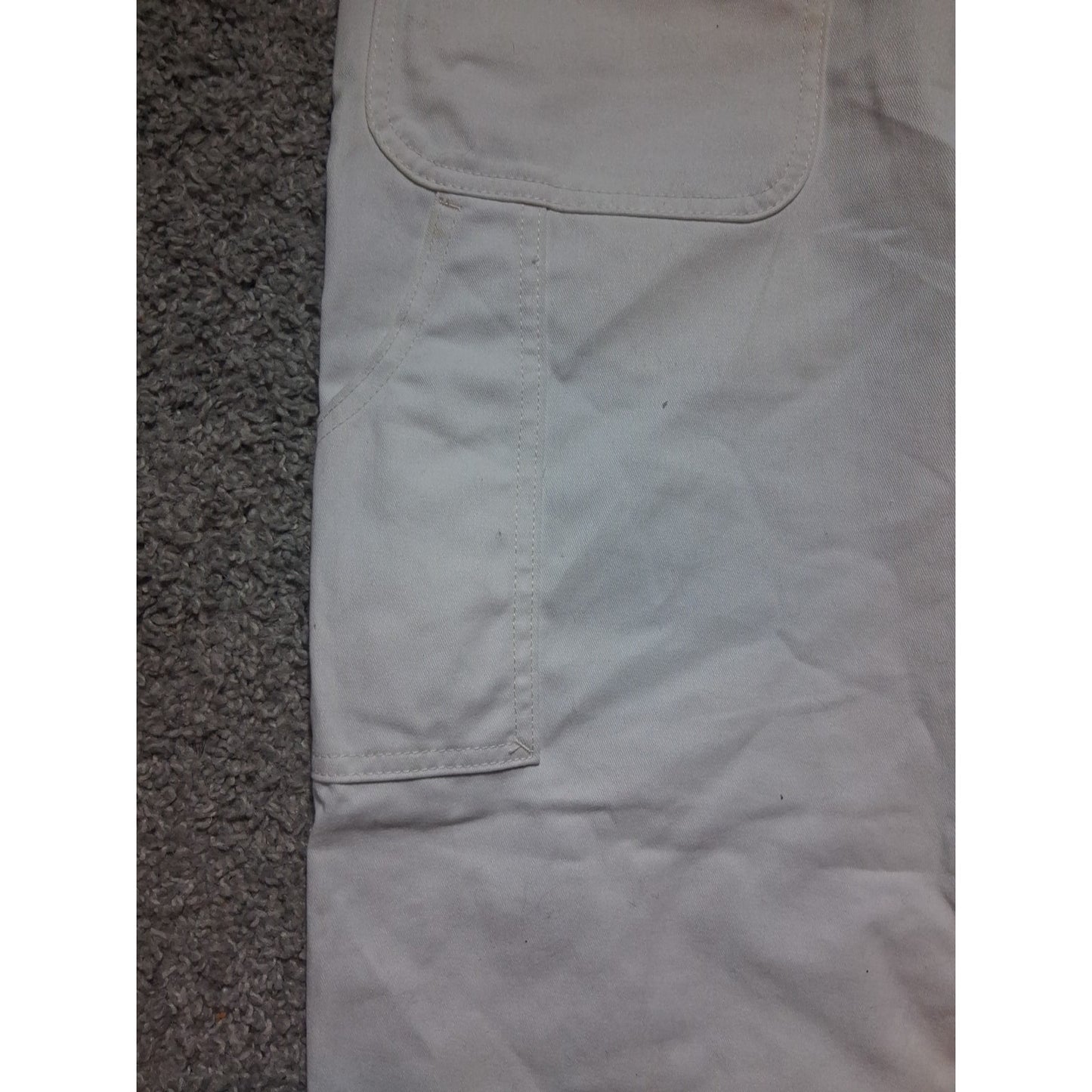 Wrangler Workwear Painters Pants White Relaxed Fit Men's Size 32x30 A3