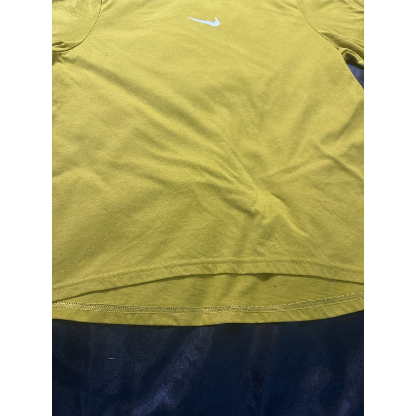 Nike Dri-fit Mustard Yellow T-Shirt Size S Tee Activewear 21" PTP Mens 1D03