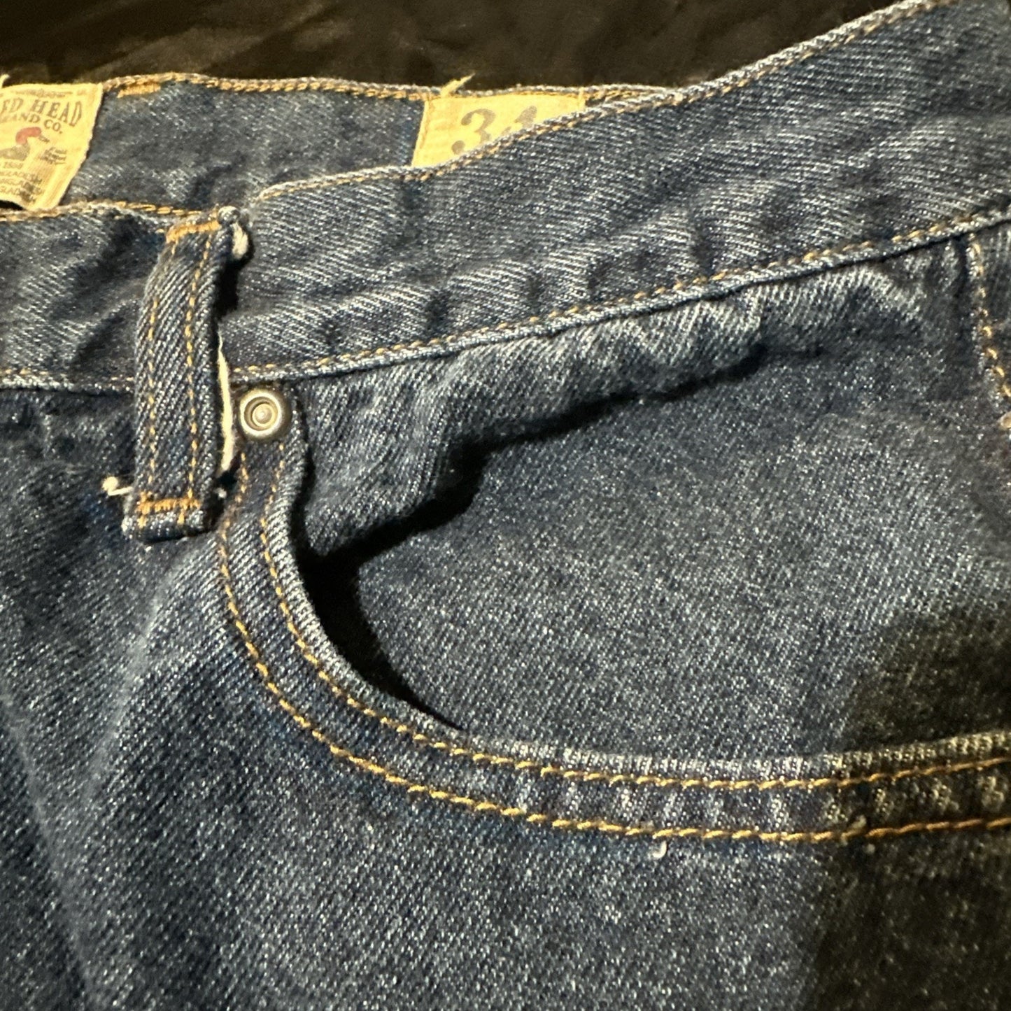 Red Head Brand Bangladesh Blue Denim Jeans Men’s 34x34 Straight Leg 100% Cotton