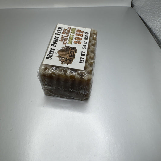 3 Beez Honey farm Goat milk With oatmeal honey bar soap 5.6oz A1