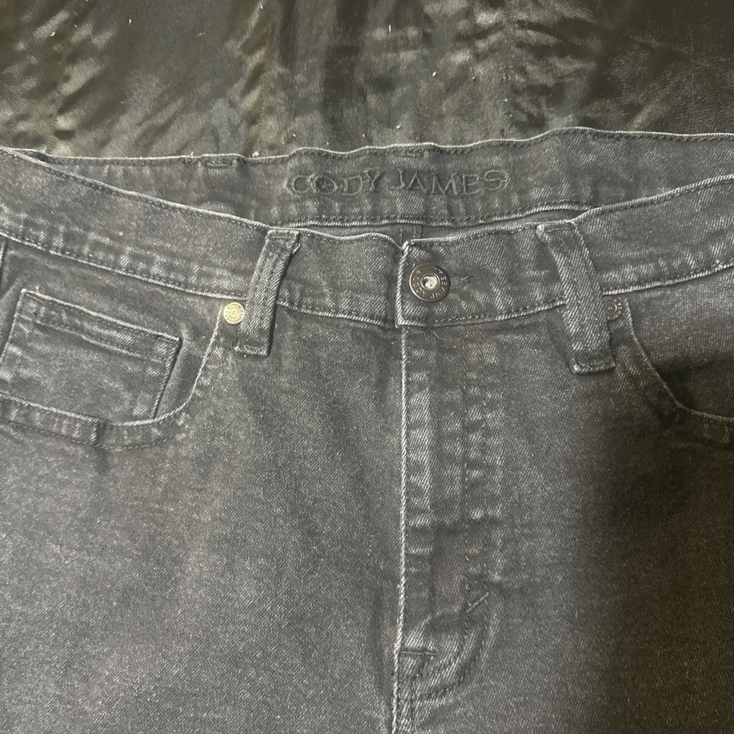 Cody James Black Denim Straight Leg Jeans Men 38x30 Cotton Madagascar Western