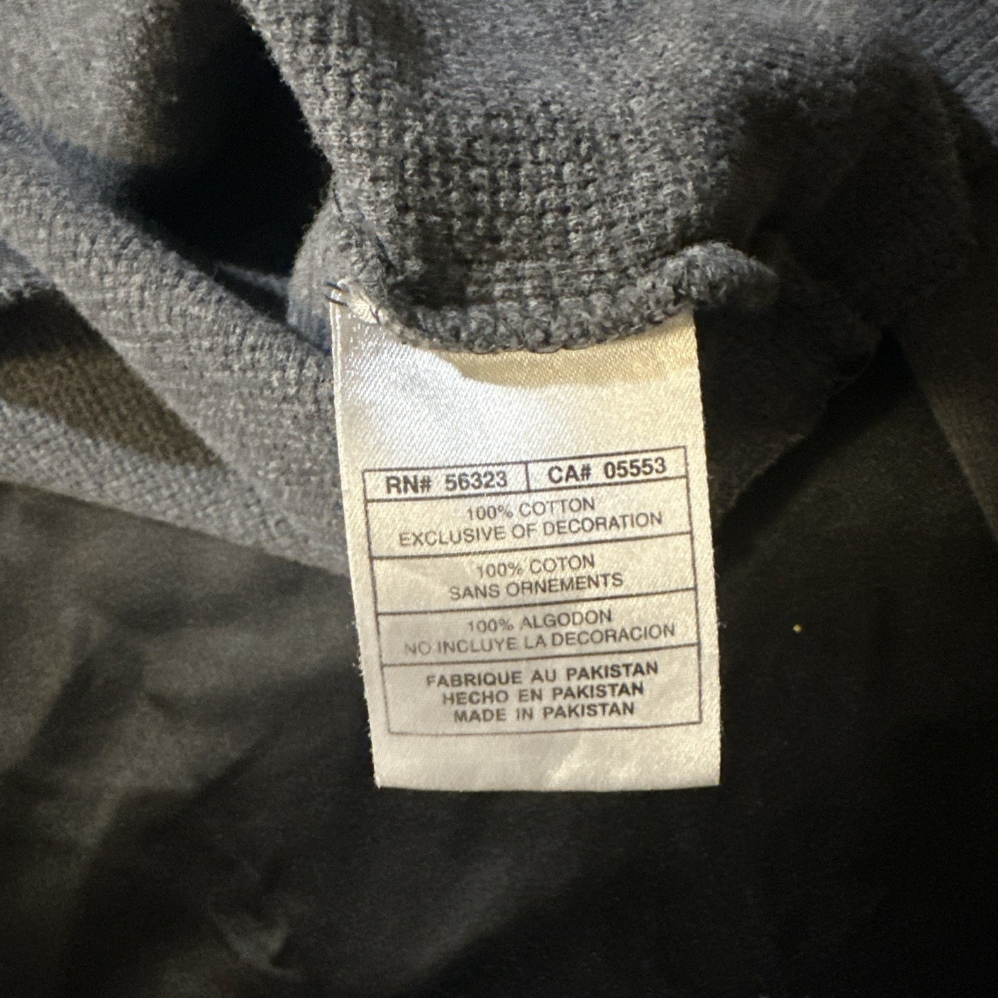 Nike Men’s Gray Long Sleeve Knit 100% Cotton Pakistan 90s T shirt Tee Size L