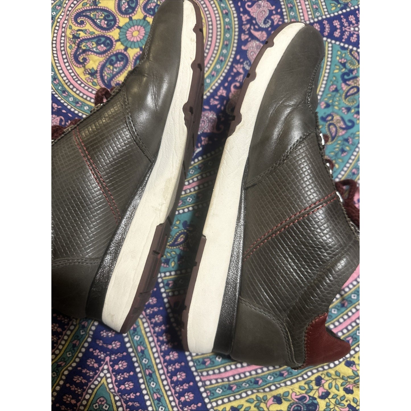 Pikolinos Women’s Leather Gray/Burgendy Sneakers US 10.5 UK 8 Euro 41