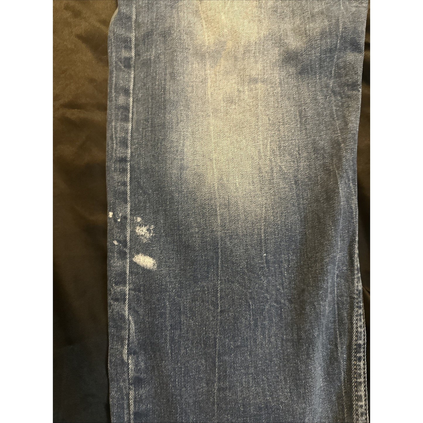 Levi's 502 Blue Denim Jeans Paint Workwear Mens 36x32 1C01