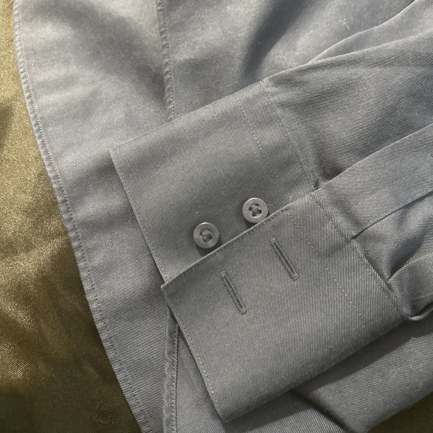 Nordstrom Smart Care Mens XL Tall Button Down Long Sleeve Dress Shirt Blue 1A18