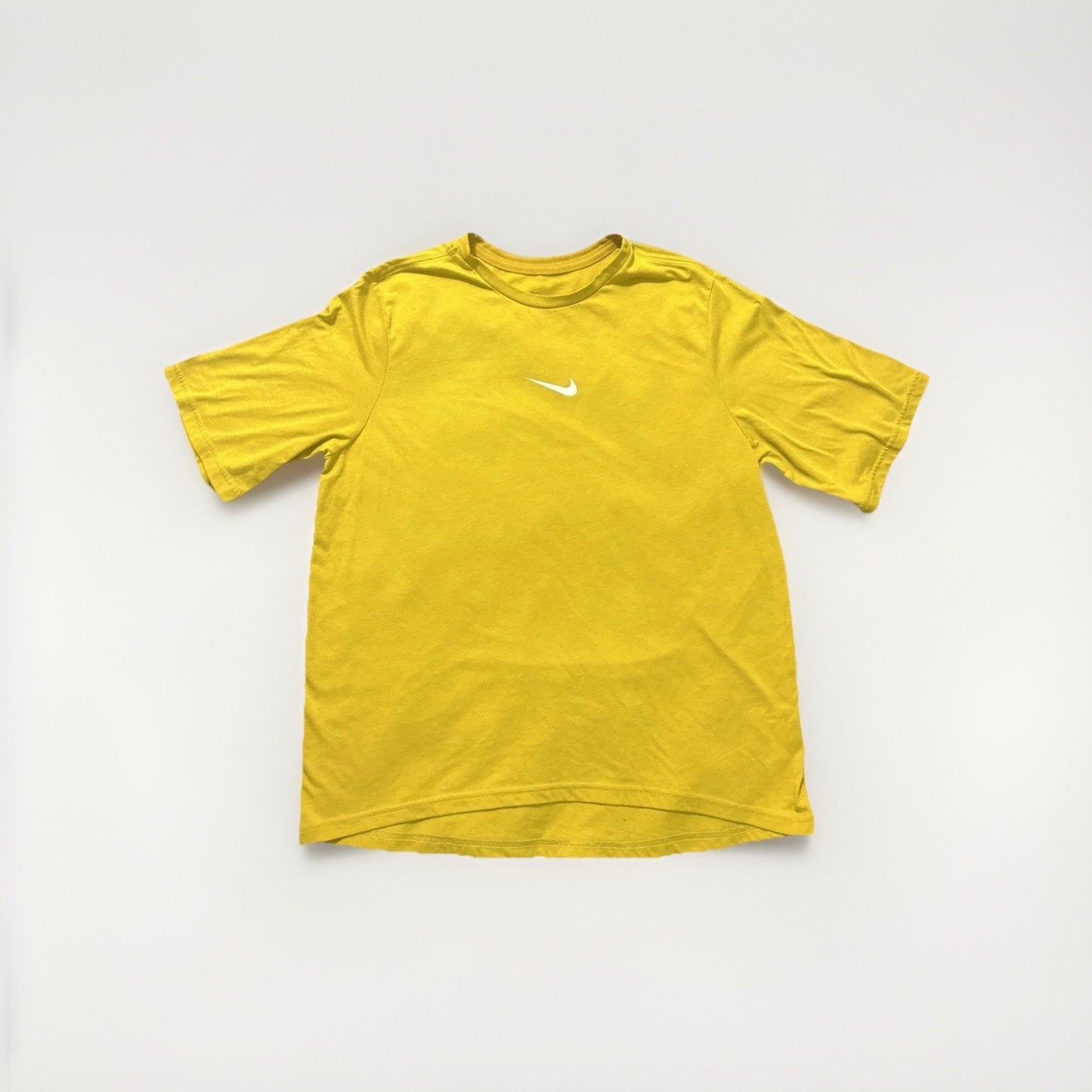 Nike Dri-fit Mustard Yellow T-Shirt Size S Tee Activewear 21" PTP Mens 1D03