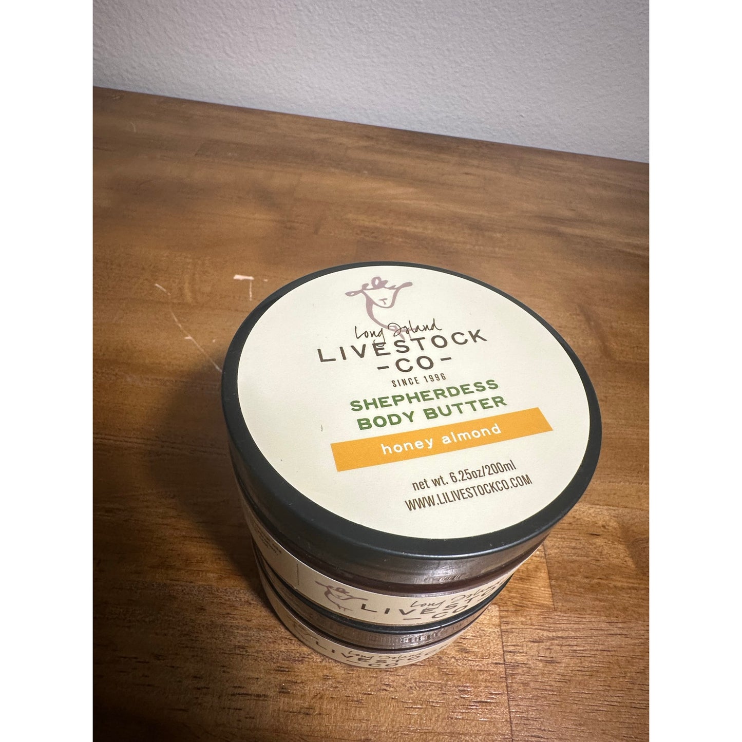 Long Island Livestock Co. Honey Almond Lanonlin Body Butter 6.75 oz 2-Pack E8