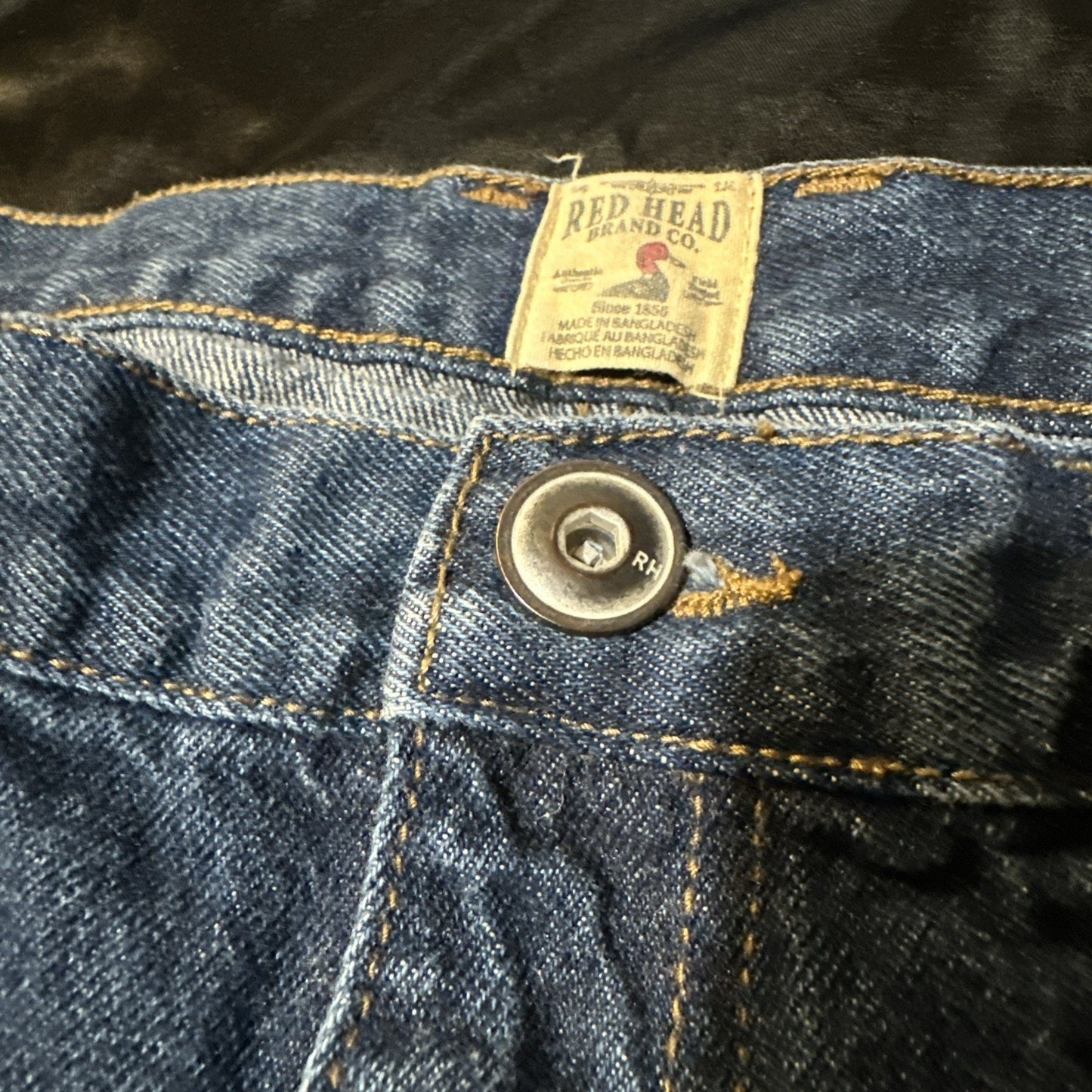 Red Head Brand Bangladesh Blue Denim Jeans Men’s 34x34 Straight Leg 100% Cotton