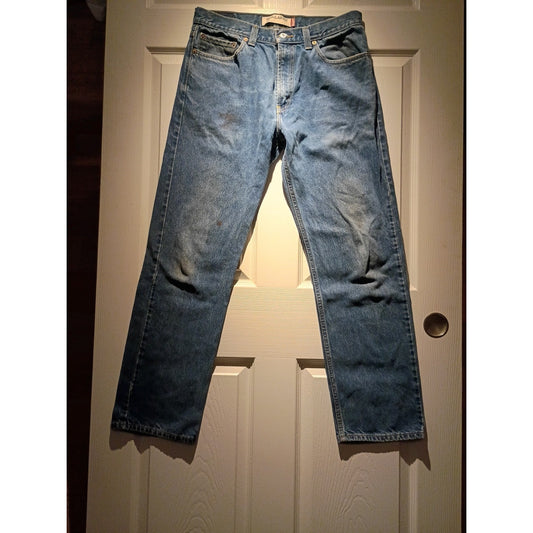 VtgLevi's Red Tag 505 Mens Regular Fit Dark Wash Denim Jeans W34 L32 C8