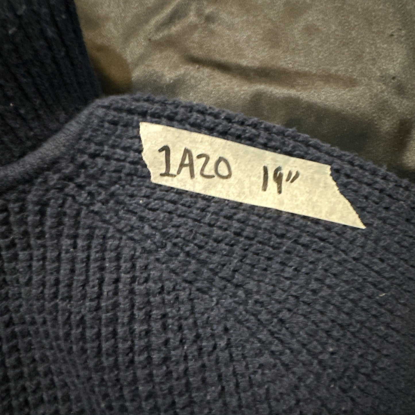 Vtg LL Bean Turtle Neck Knit Sweater Womens M 19" PTP Navy Blue 1A20