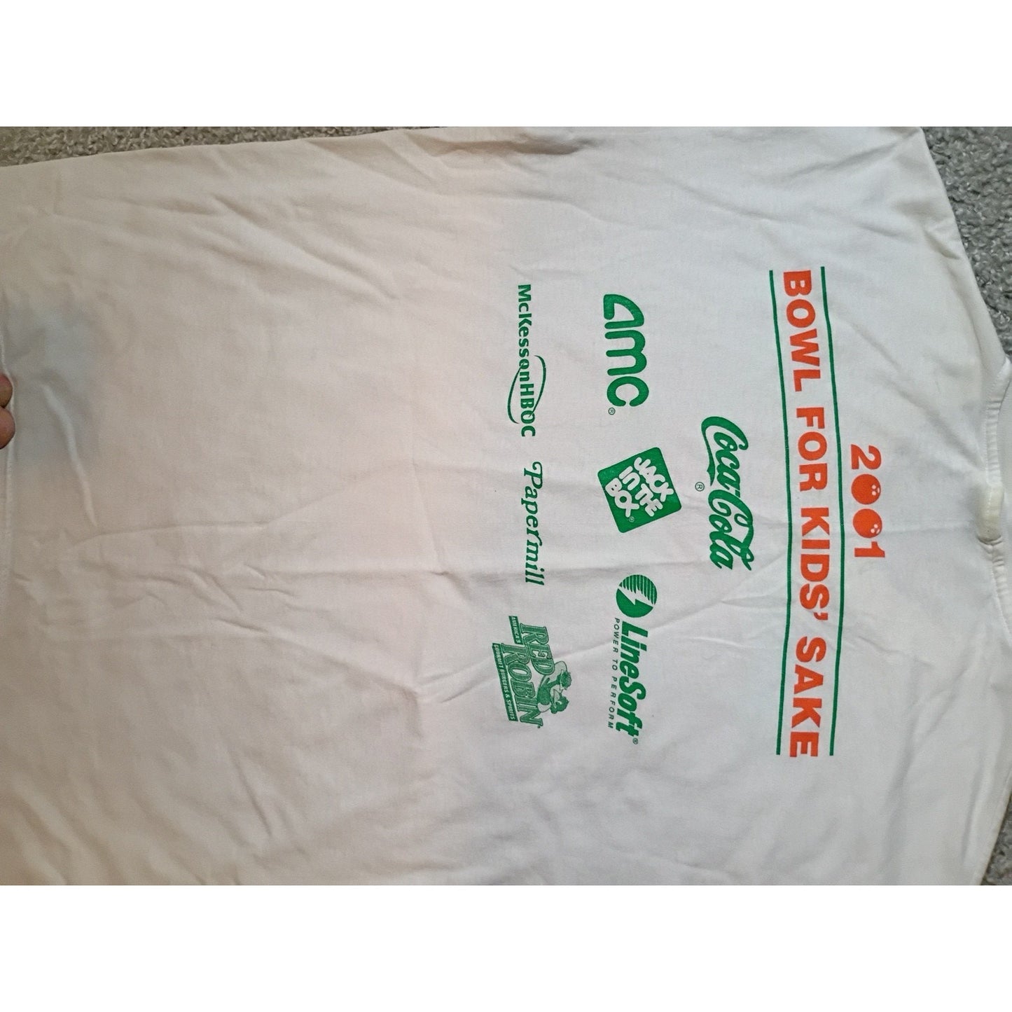 2001 Bowl For Kids Sake Adult Lrg Vtg Hanes T Shirt B2