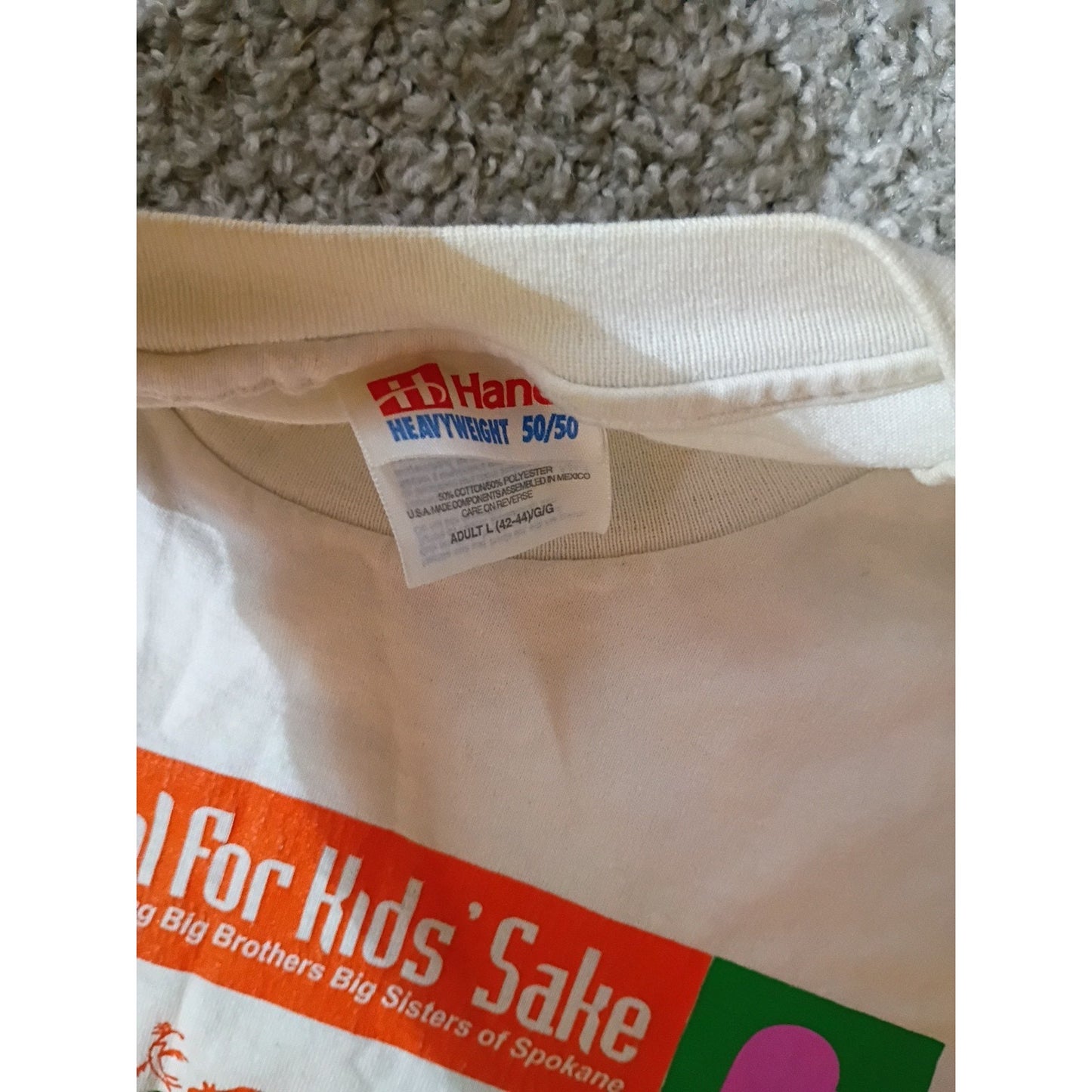 2001 Bowl For Kids Sake Adult Lrg Vtg Hanes T Shirt B2