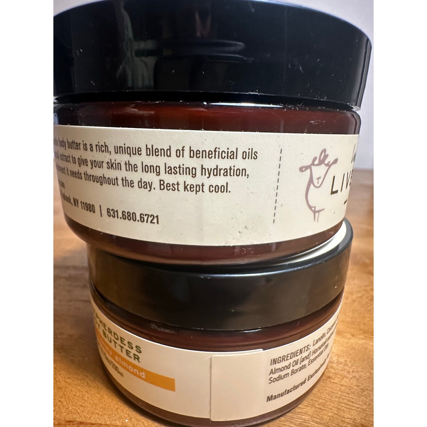 Long Island Livestock Co. Honey Almond Lanonlin Body Butter 6.75 oz 2-Pack E8