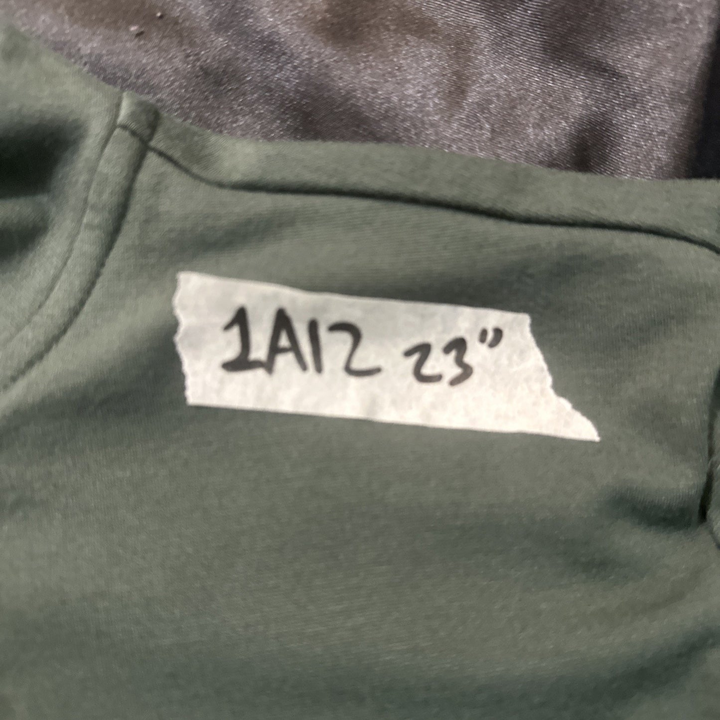 Nike Full Zip Thick Athletic Jacket RARE Mens L 23" Olive Green Zip Pockets 1A12