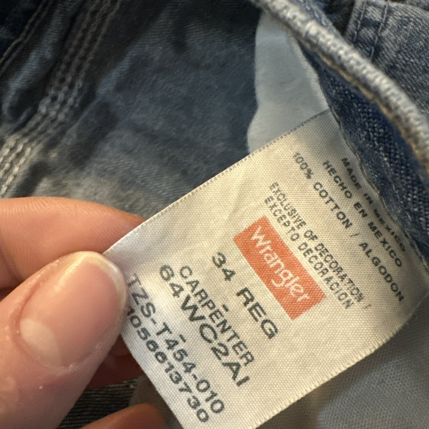 Wrangler Vtg Blue Lightwash Denim Shorts Mens 34 100% Cotton Carpenter Y2K 1B13