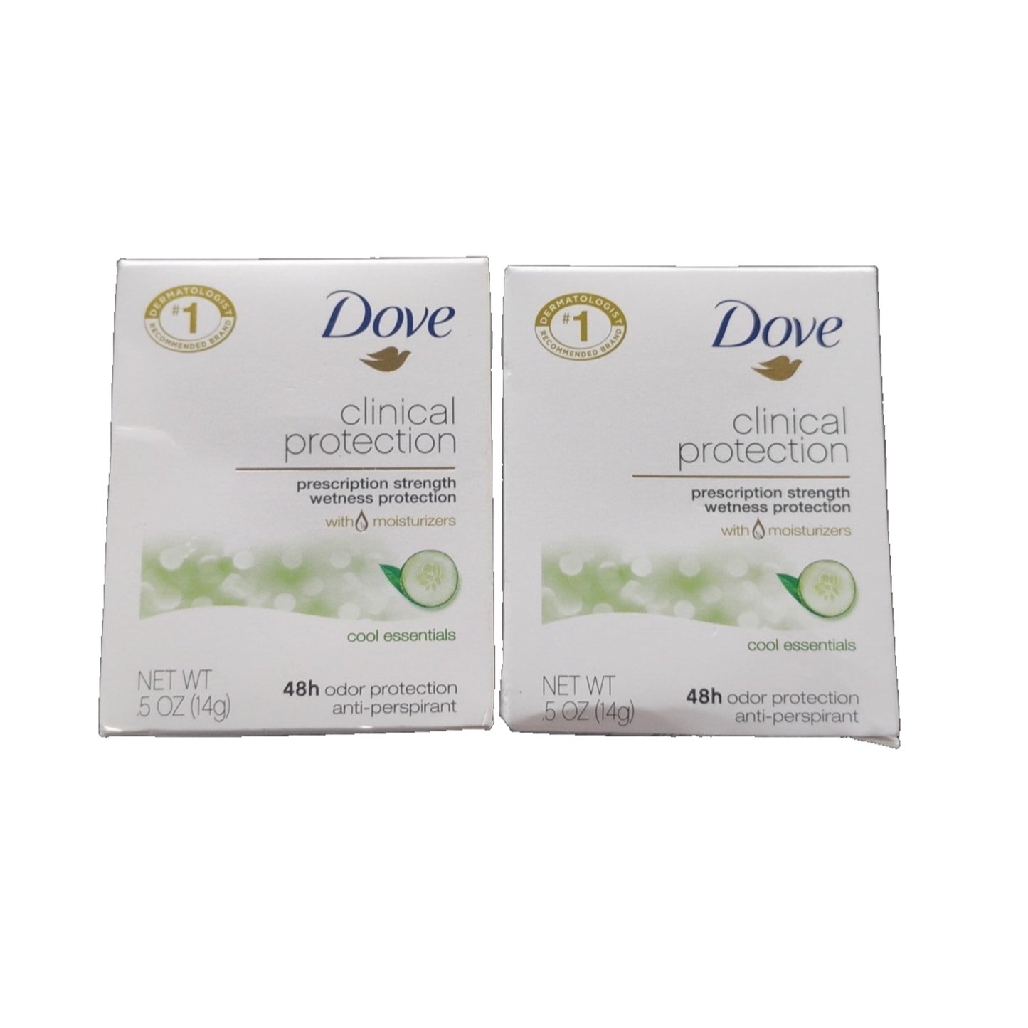 2-Pack Dove Clinical Protection Deodorant Cool Essentials 48 Hour Protection E3