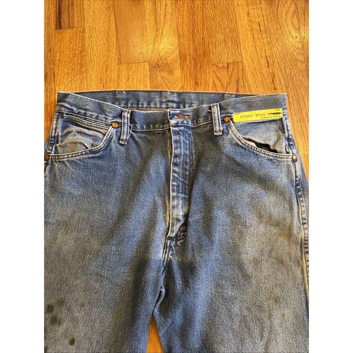 Wrangler 12MWZPW Men's High Waste Vtg Jeans Straight Leg Fair Mexico 32x36 A3