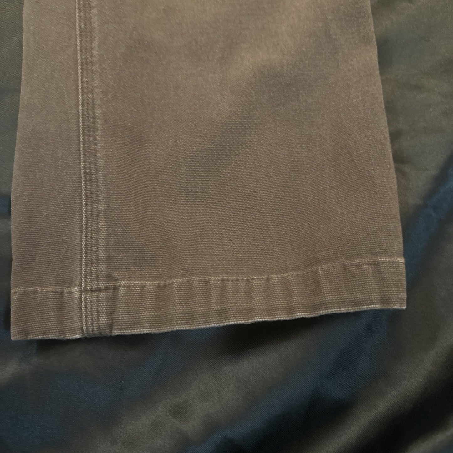 CAT Heavy Duty Straight Leg Pants Mens 34x30 Brown Elastic Waist Workwear 1B05