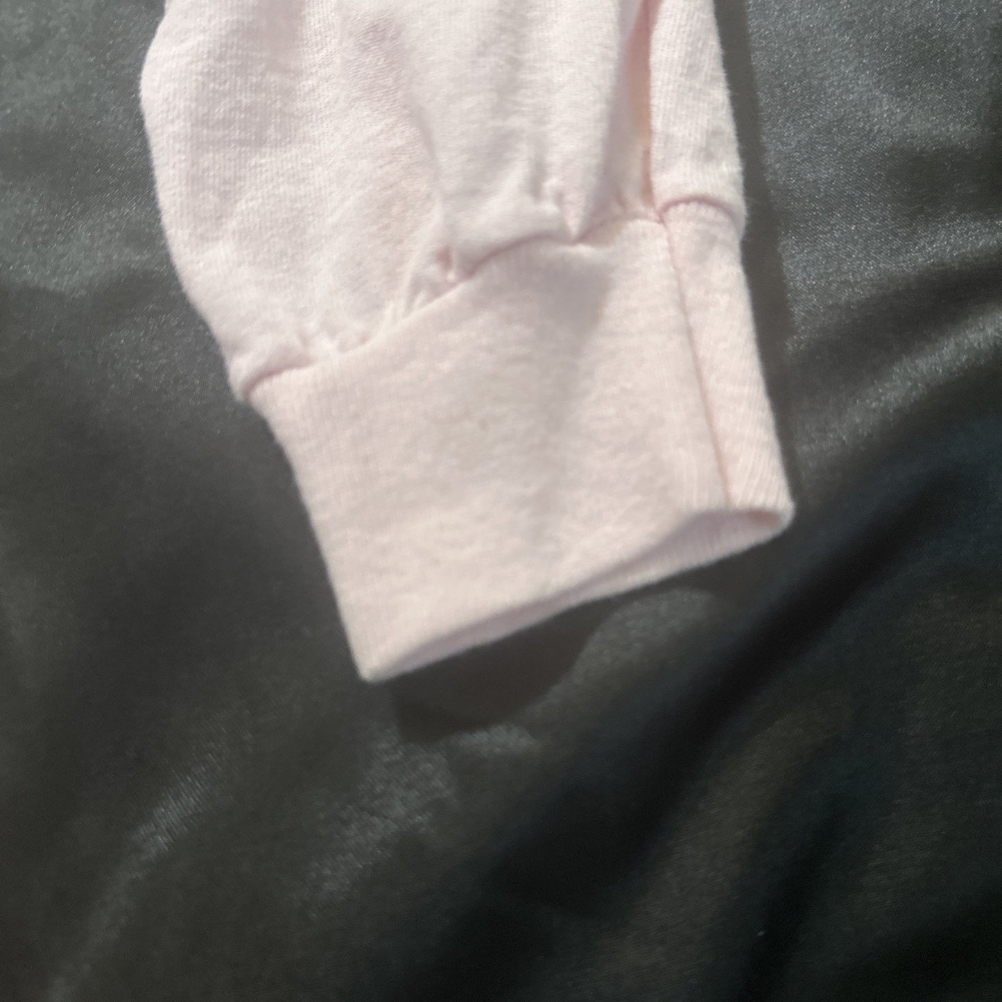 MTV Pink Checkers Long Sleeve T Shirt Womens L 21" PTP Music TV 1A17