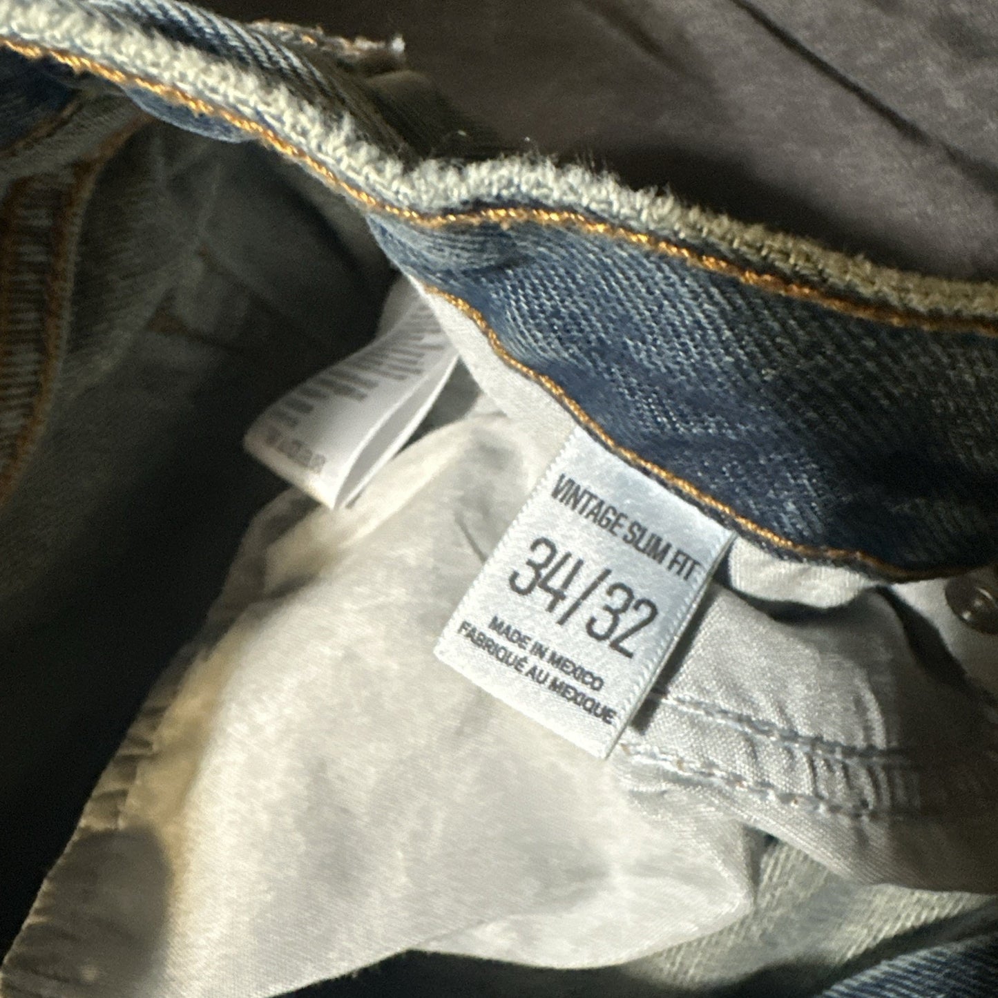 BDG Vintage Slim Fit Men’s Denim Blue Jeans 34/32 Mexico 100% Cotton Distress