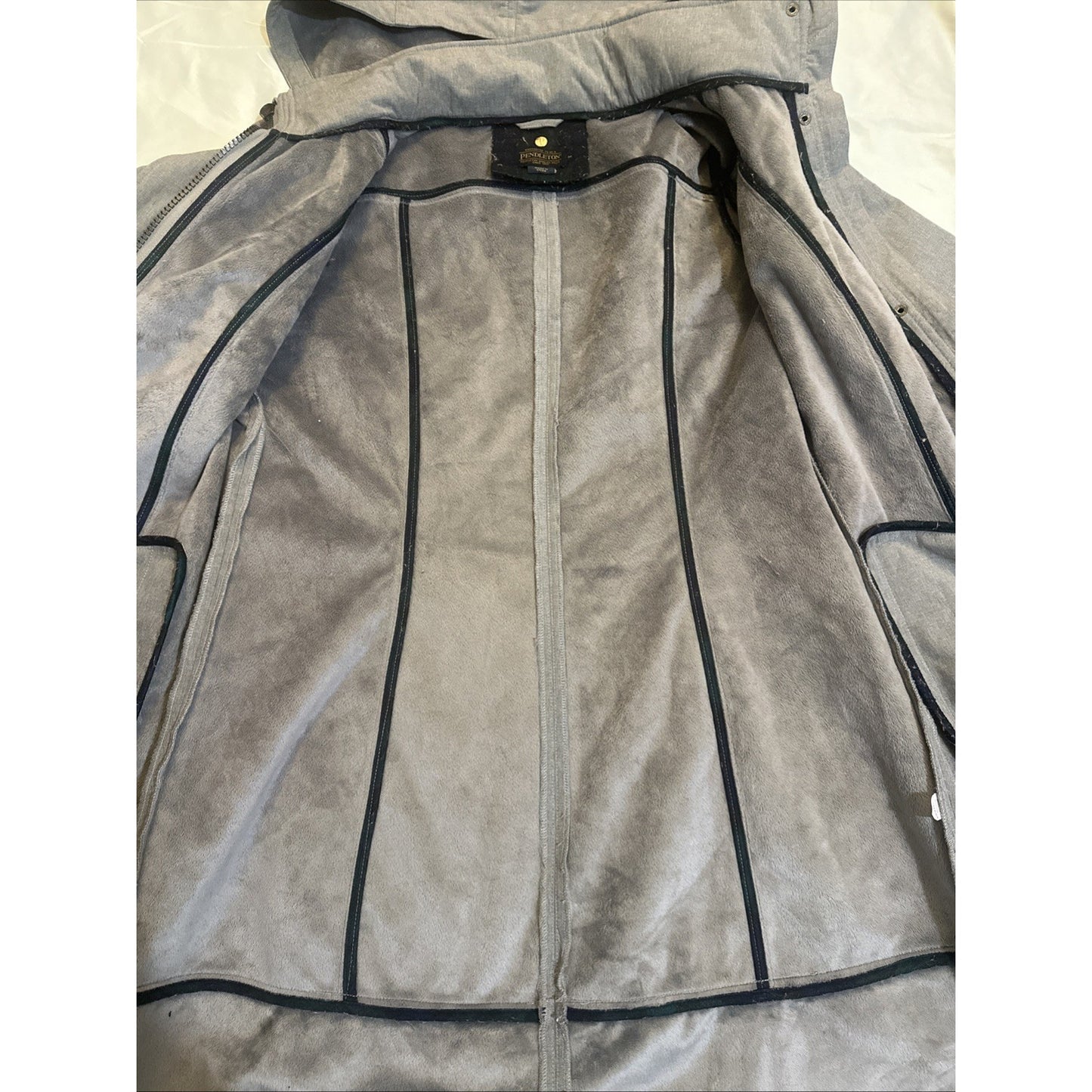 Pendleton Gray Outerwear Fleece-Lined Jacket Overcoat Women's Size M 1D17