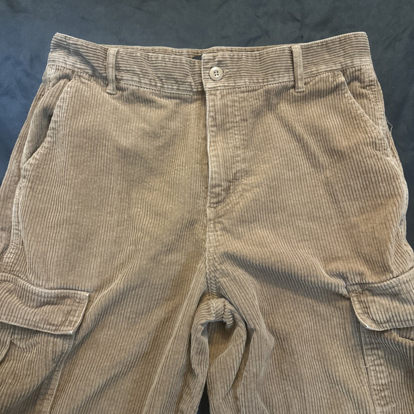 RSQ Corduroy Cargo Pants Mens 32x32 Brown Loose 100% Cotton 1B04