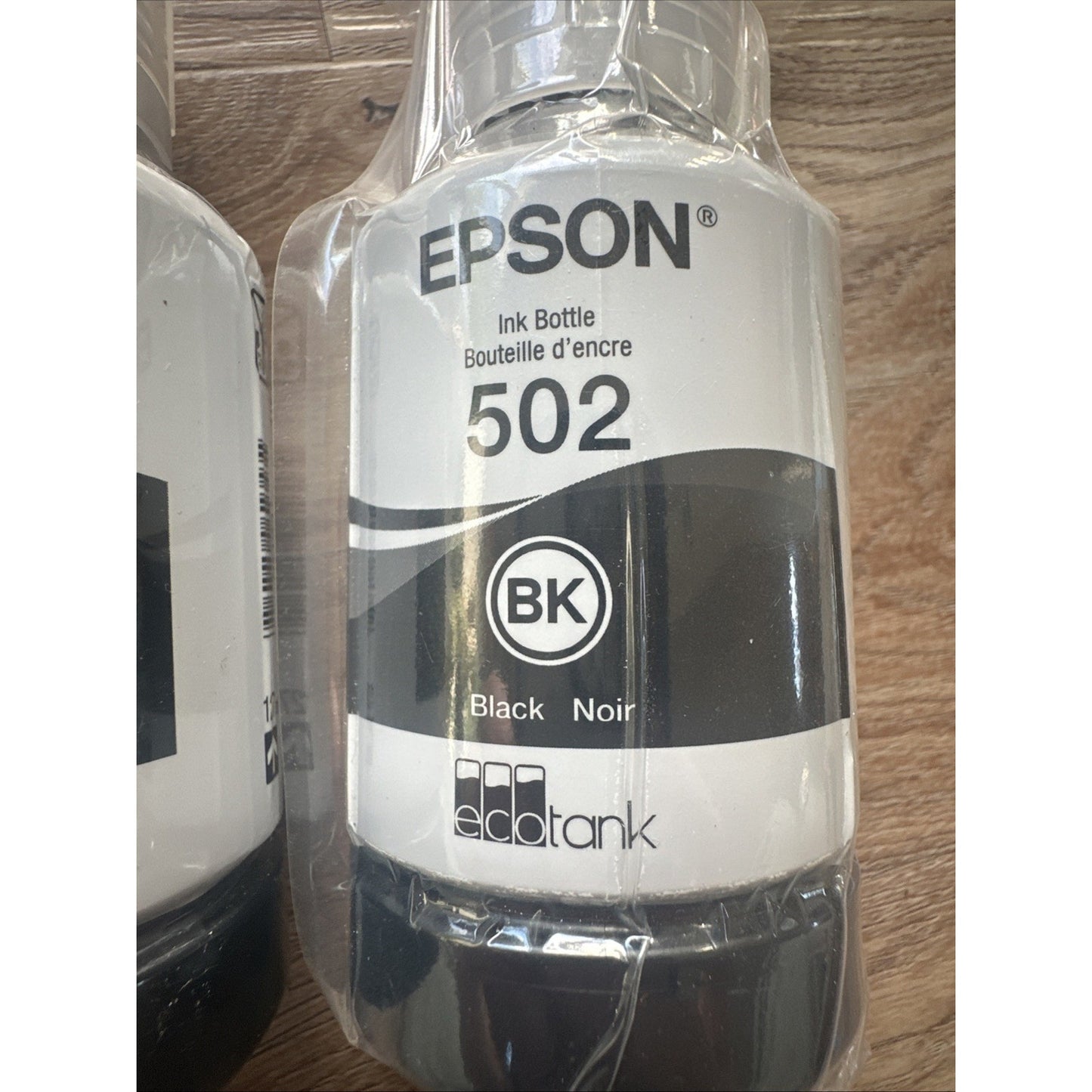 2-Pack Epson 502 Ink Bottle Genuine Ecotank Black AA