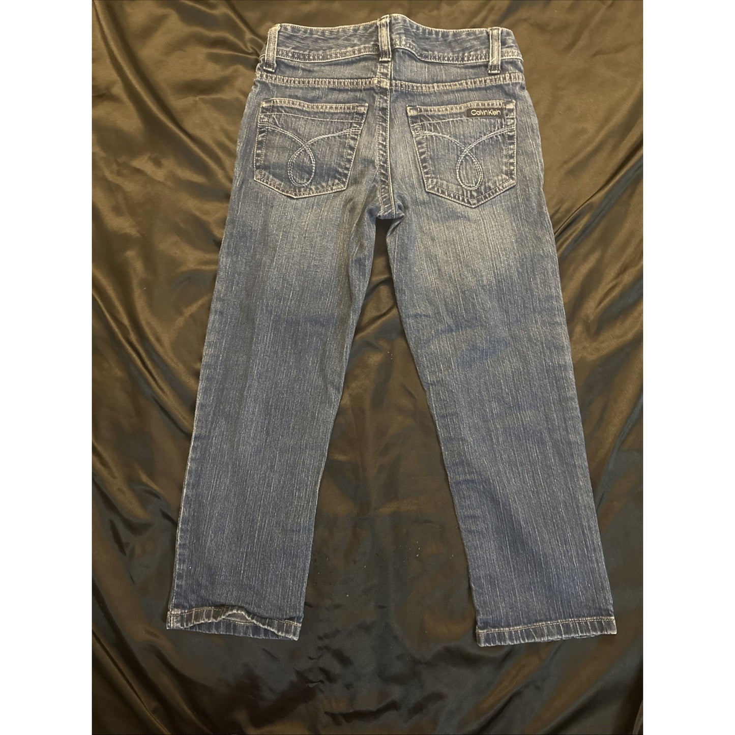 Calvin Klein Blue Denim Capris 29x23 Women's 4 Y2K Medium-Wash Excellent 1C05